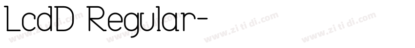 LcdD Regular字体转换
